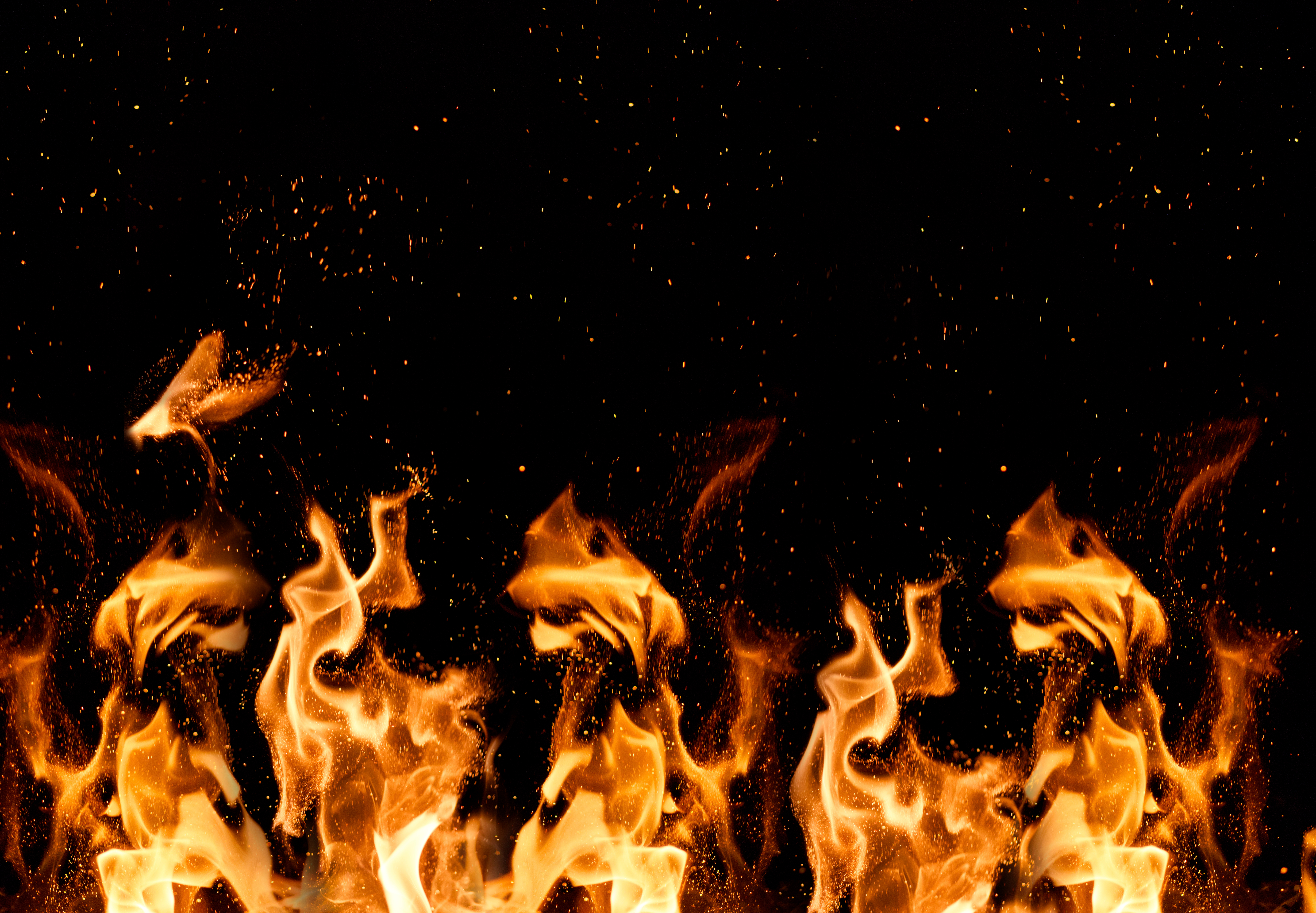 Cremation flames